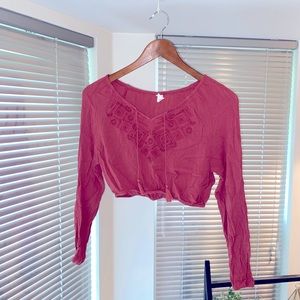 Long Sleeve Crop Top